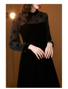 Polyester/Lace With Lace Knee Length Dress